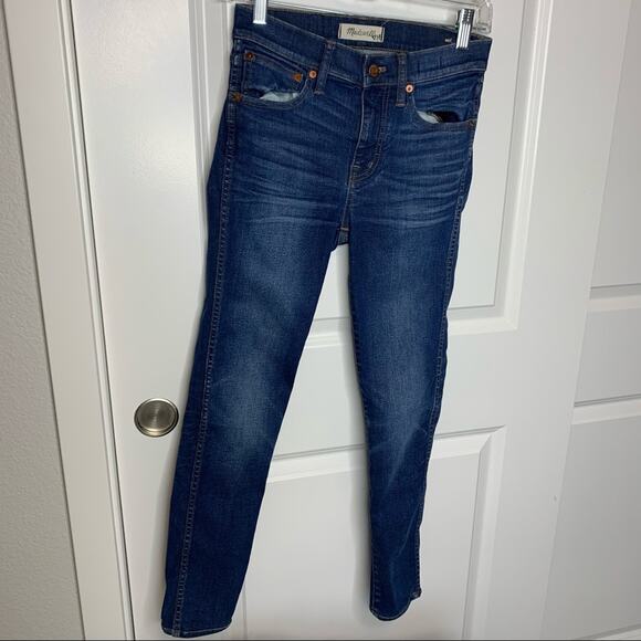 Madewell 9” High Riser Skinny Skinny Jean Dark Wash Size 25 - Picture 2 of 8